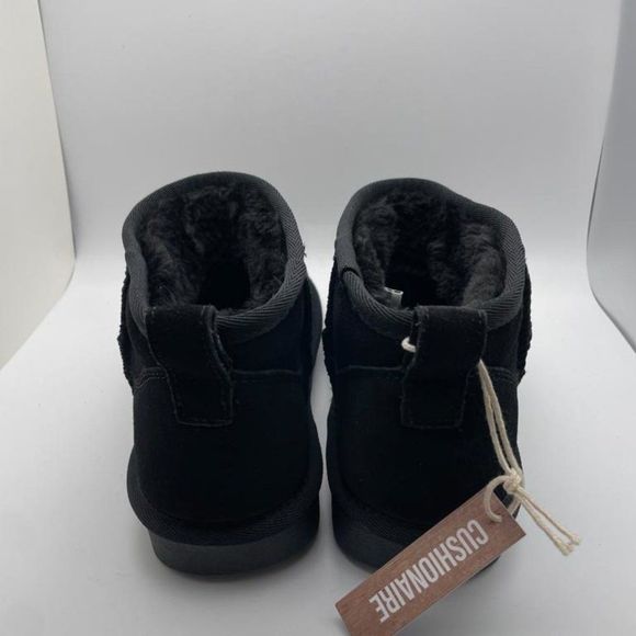 CUSHIONAIRE Women's Cozy pull on boot 6.5 W Black - Picture 4 of 6